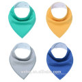 Wholesale 100% cotton Super Soft solid color cute baby Bibs high quality